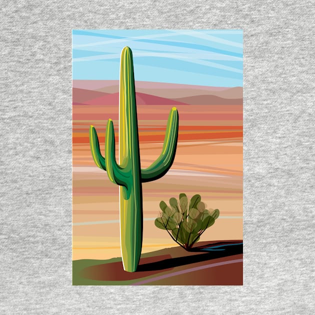 Saguaro Cactus in Sonora Desert by charker